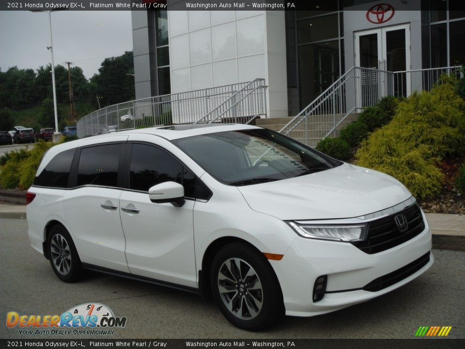 2021 Honda Odyssey EX-L Platinum White Pearl / Gray Photo #1