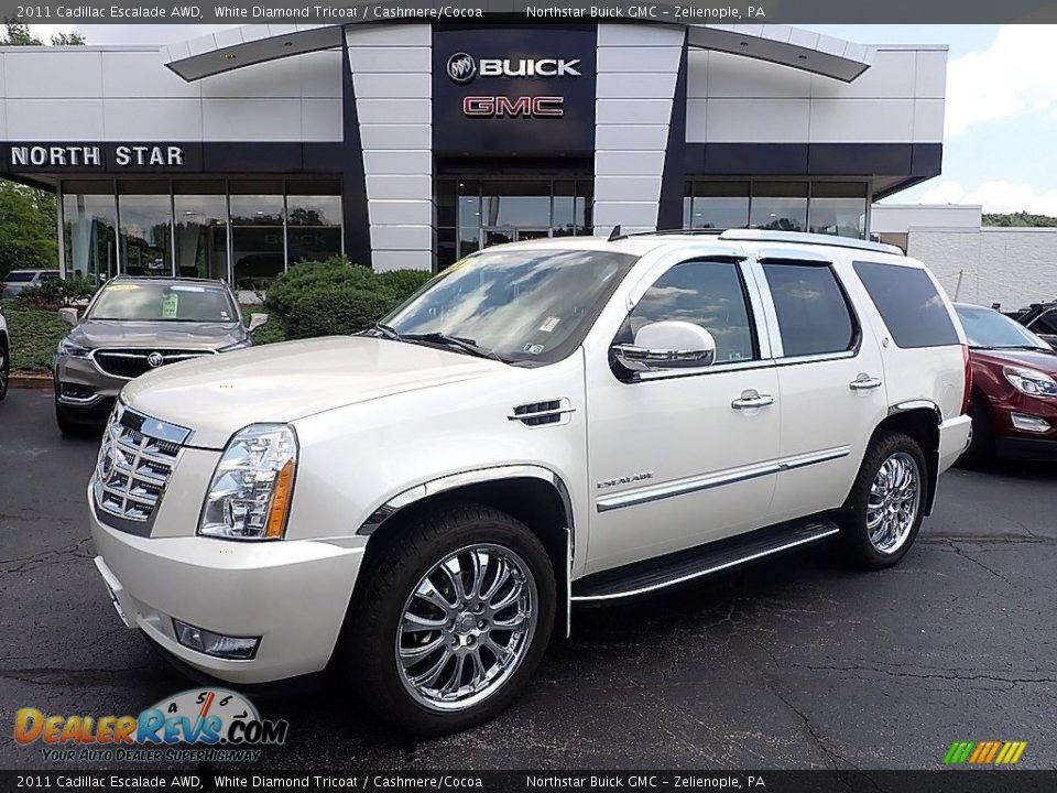 2011 Cadillac Escalade AWD White Diamond Tricoat / Cashmere/Cocoa Photo #1