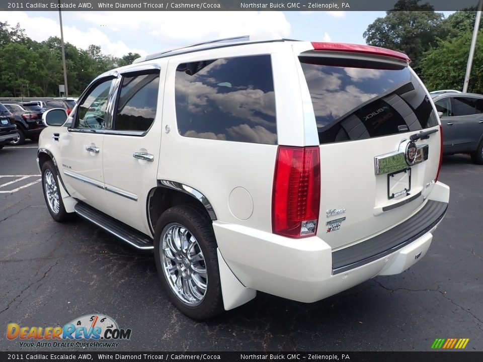 2011 Cadillac Escalade AWD White Diamond Tricoat / Cashmere/Cocoa Photo #3