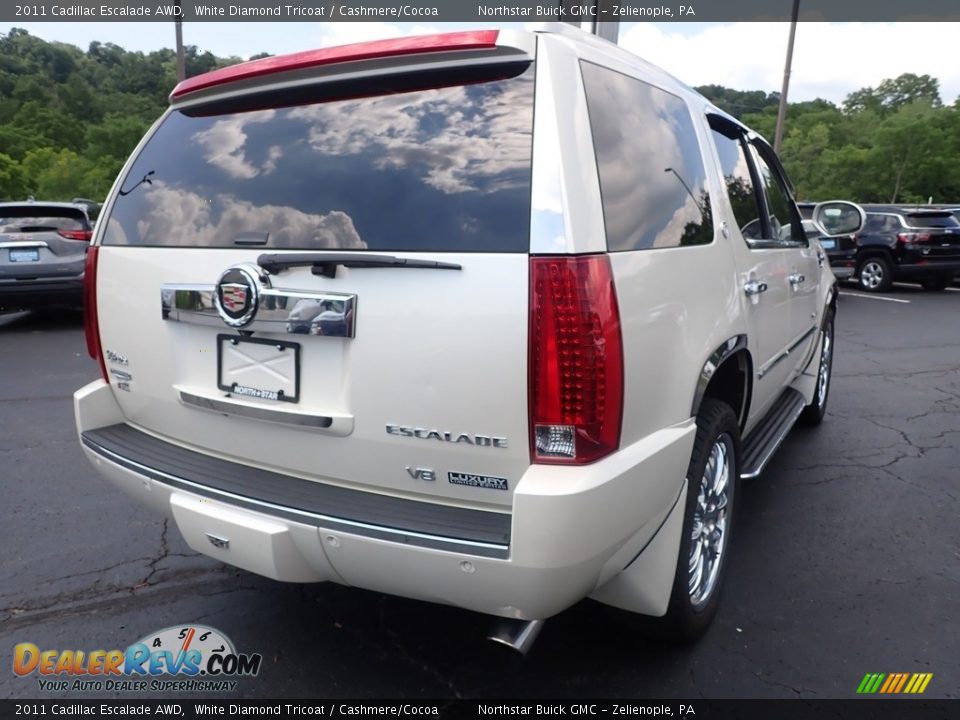 2011 Cadillac Escalade AWD White Diamond Tricoat / Cashmere/Cocoa Photo #7