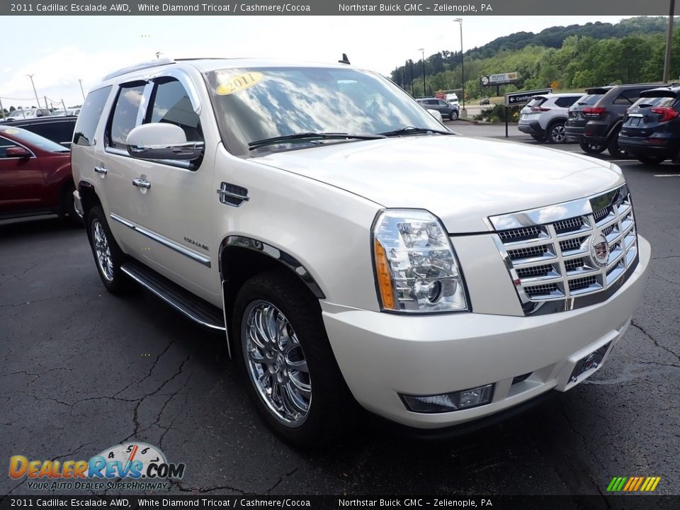 2011 Cadillac Escalade AWD White Diamond Tricoat / Cashmere/Cocoa Photo #9