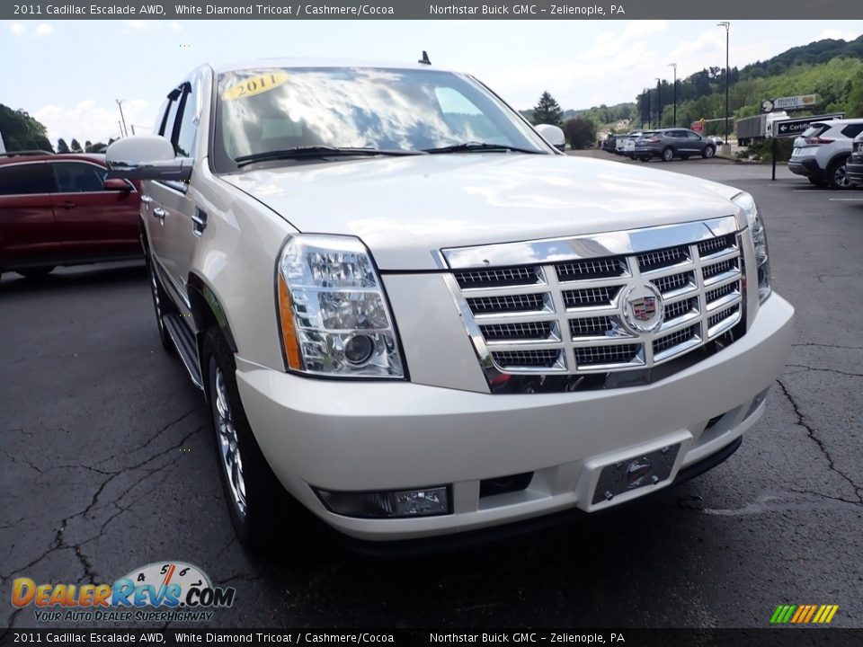 2011 Cadillac Escalade AWD White Diamond Tricoat / Cashmere/Cocoa Photo #10