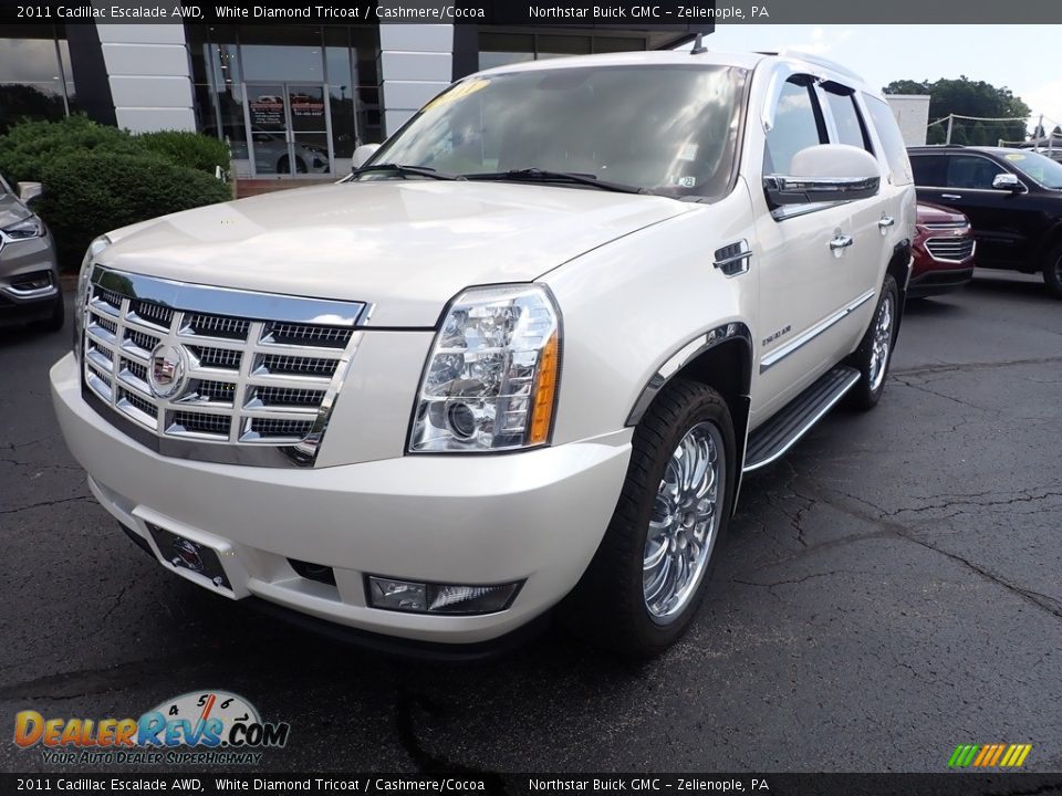 2011 Cadillac Escalade AWD White Diamond Tricoat / Cashmere/Cocoa Photo #12