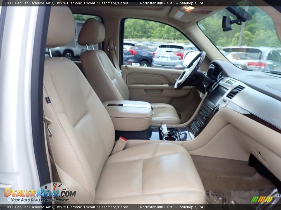 2011 Cadillac Escalade AWD White Diamond Tricoat / Cashmere/Cocoa Photo #15