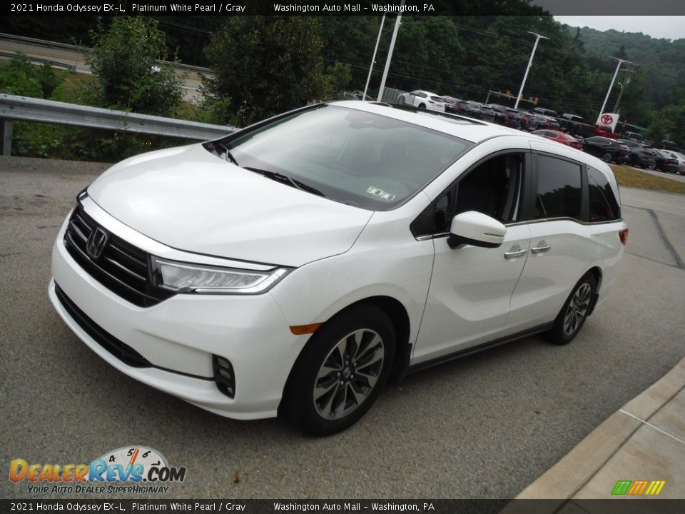 2021 Honda Odyssey EX-L Platinum White Pearl / Gray Photo #17
