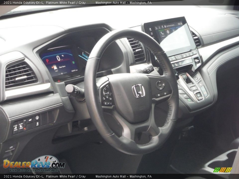 2021 Honda Odyssey EX-L Platinum White Pearl / Gray Photo #23