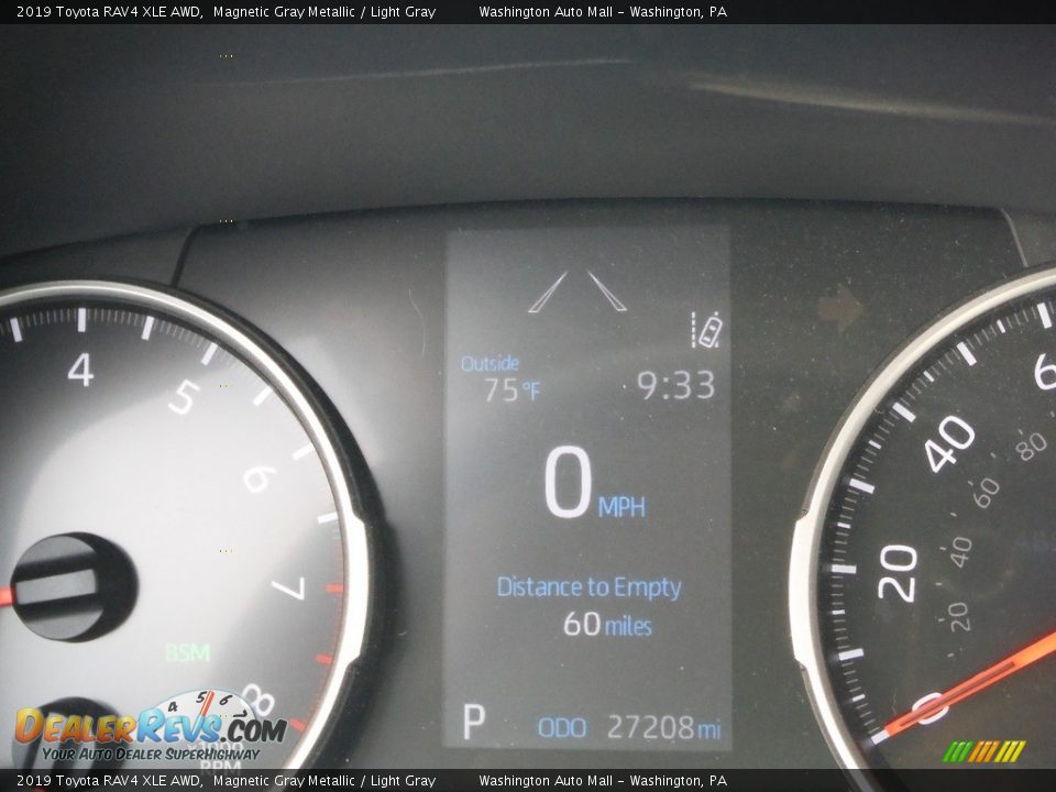 2019 Toyota RAV4 XLE AWD Magnetic Gray Metallic / Light Gray Photo #34