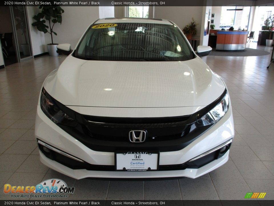 2020 Honda Civic EX Sedan Platinum White Pearl / Black Photo #2