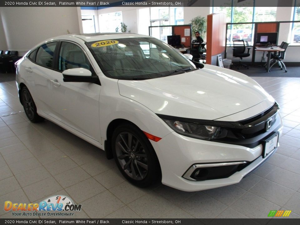 2020 Honda Civic EX Sedan Platinum White Pearl / Black Photo #3