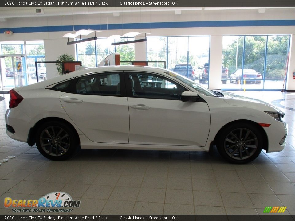 2020 Honda Civic EX Sedan Platinum White Pearl / Black Photo #4