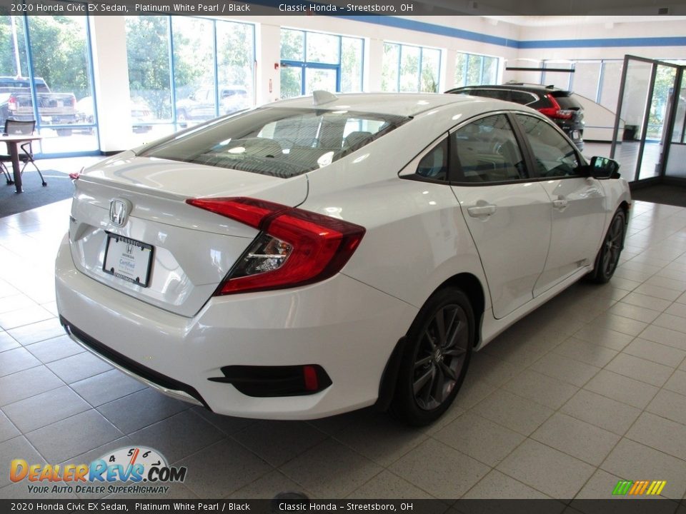 2020 Honda Civic EX Sedan Platinum White Pearl / Black Photo #7