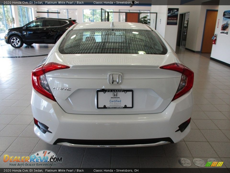 2020 Honda Civic EX Sedan Platinum White Pearl / Black Photo #8
