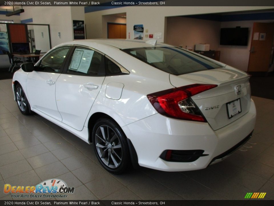 2020 Honda Civic EX Sedan Platinum White Pearl / Black Photo #9