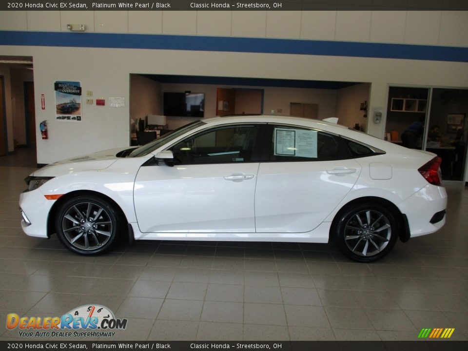 2020 Honda Civic EX Sedan Platinum White Pearl / Black Photo #10