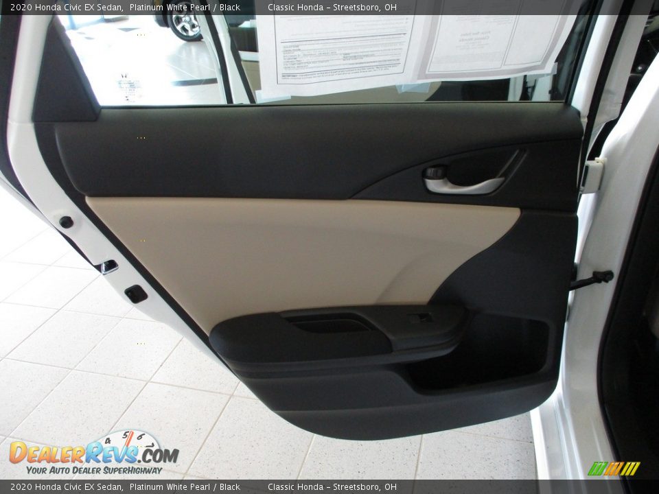 2020 Honda Civic EX Sedan Platinum White Pearl / Black Photo #23