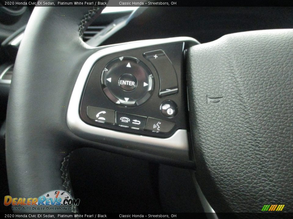 2020 Honda Civic EX Sedan Platinum White Pearl / Black Photo #31