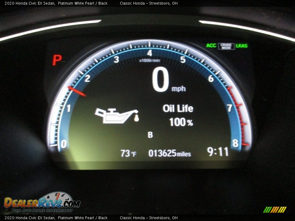 2020 Honda Civic EX Sedan Platinum White Pearl / Black Photo #33