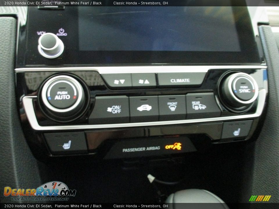 2020 Honda Civic EX Sedan Platinum White Pearl / Black Photo #35