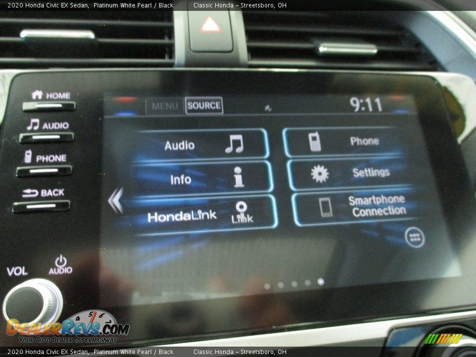 2020 Honda Civic EX Sedan Platinum White Pearl / Black Photo #36