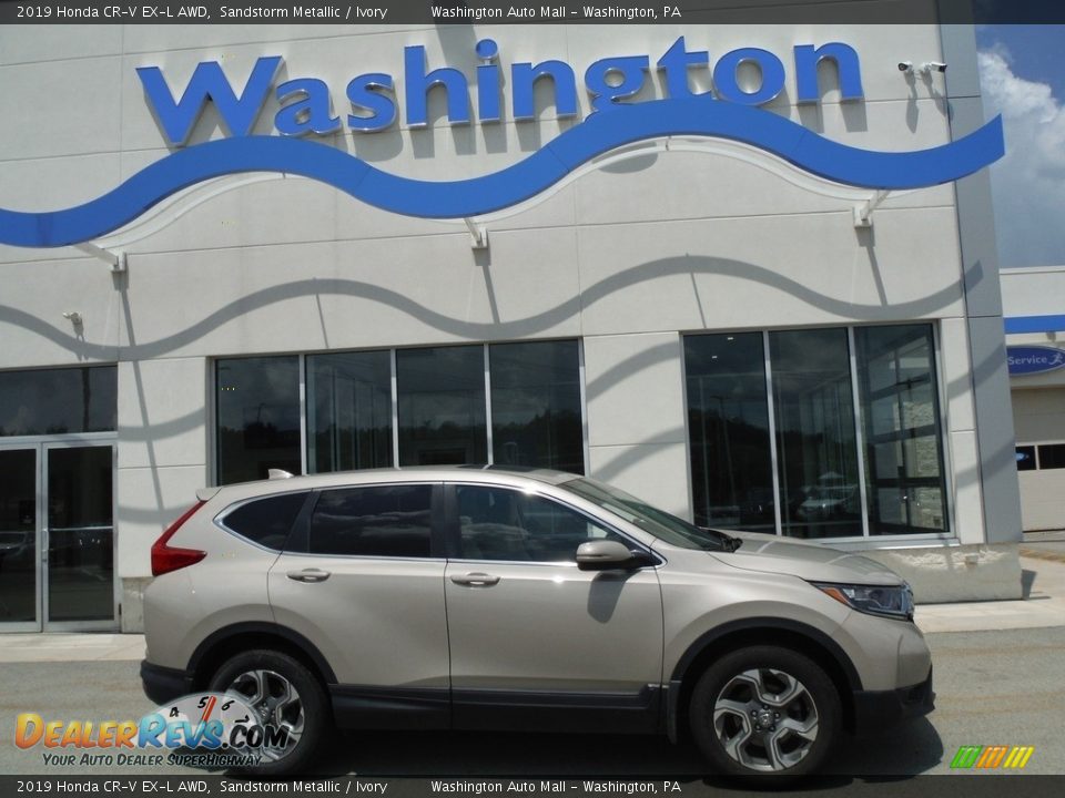 2019 Honda CR-V EX-L AWD Sandstorm Metallic / Ivory Photo #2