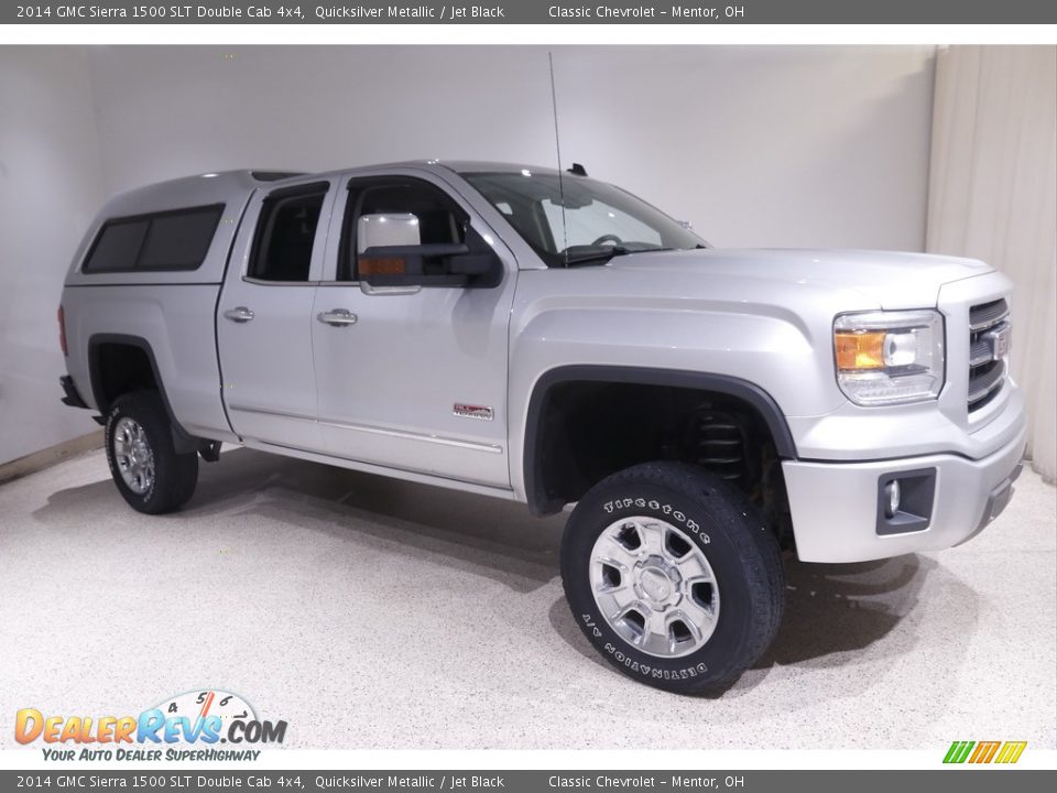 2014 GMC Sierra 1500 SLT Double Cab 4x4 Quicksilver Metallic / Jet Black Photo #1