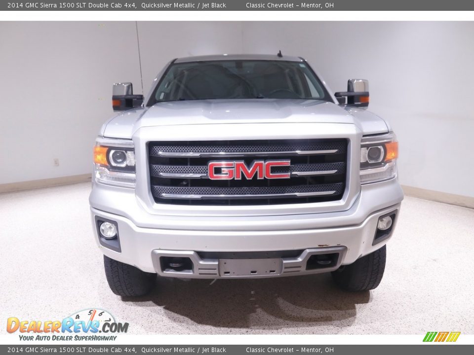 2014 GMC Sierra 1500 SLT Double Cab 4x4 Quicksilver Metallic / Jet Black Photo #2