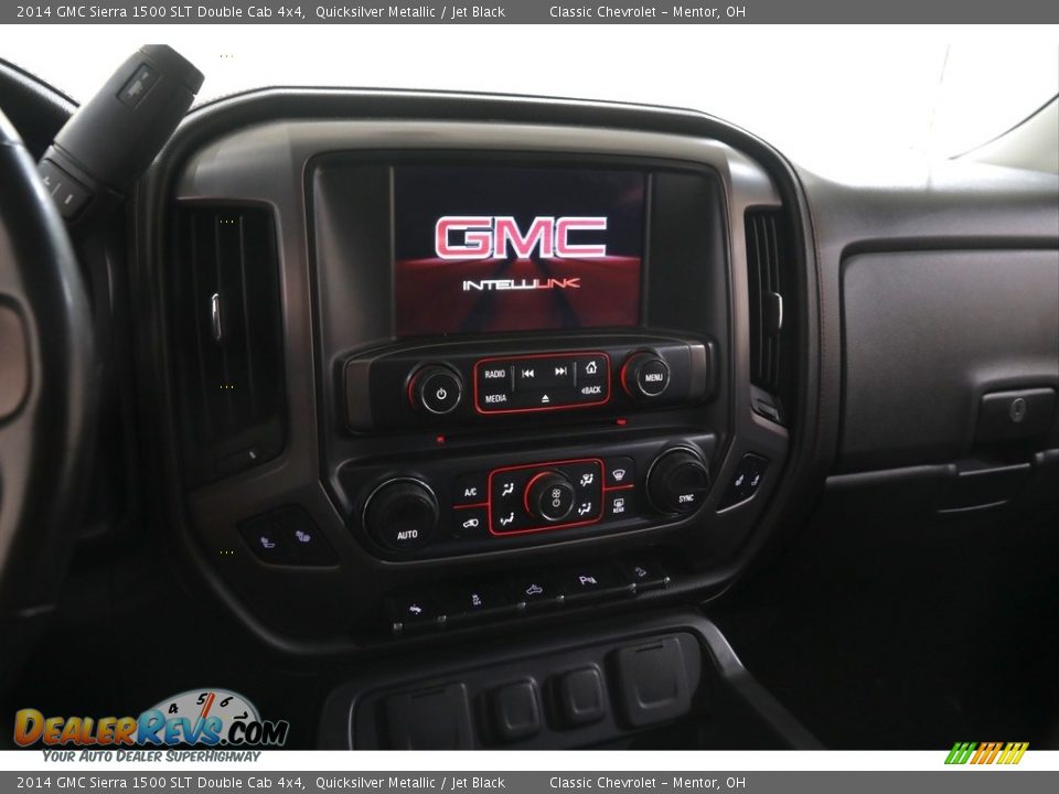 2014 GMC Sierra 1500 SLT Double Cab 4x4 Quicksilver Metallic / Jet Black Photo #10