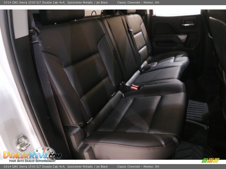 2014 GMC Sierra 1500 SLT Double Cab 4x4 Quicksilver Metallic / Jet Black Photo #19