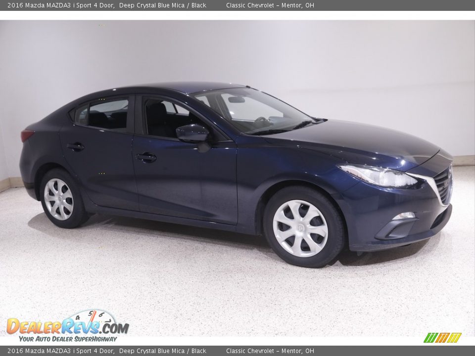 2016 Mazda MAZDA3 i Sport 4 Door Deep Crystal Blue Mica / Black Photo #1