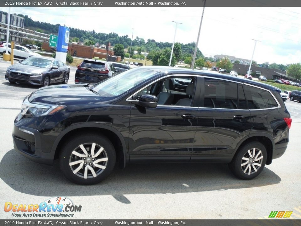 2019 Honda Pilot EX AWD Crystal Black Pearl / Gray Photo #5