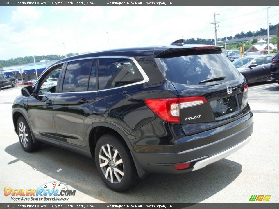 2019 Honda Pilot EX AWD Crystal Black Pearl / Gray Photo #6