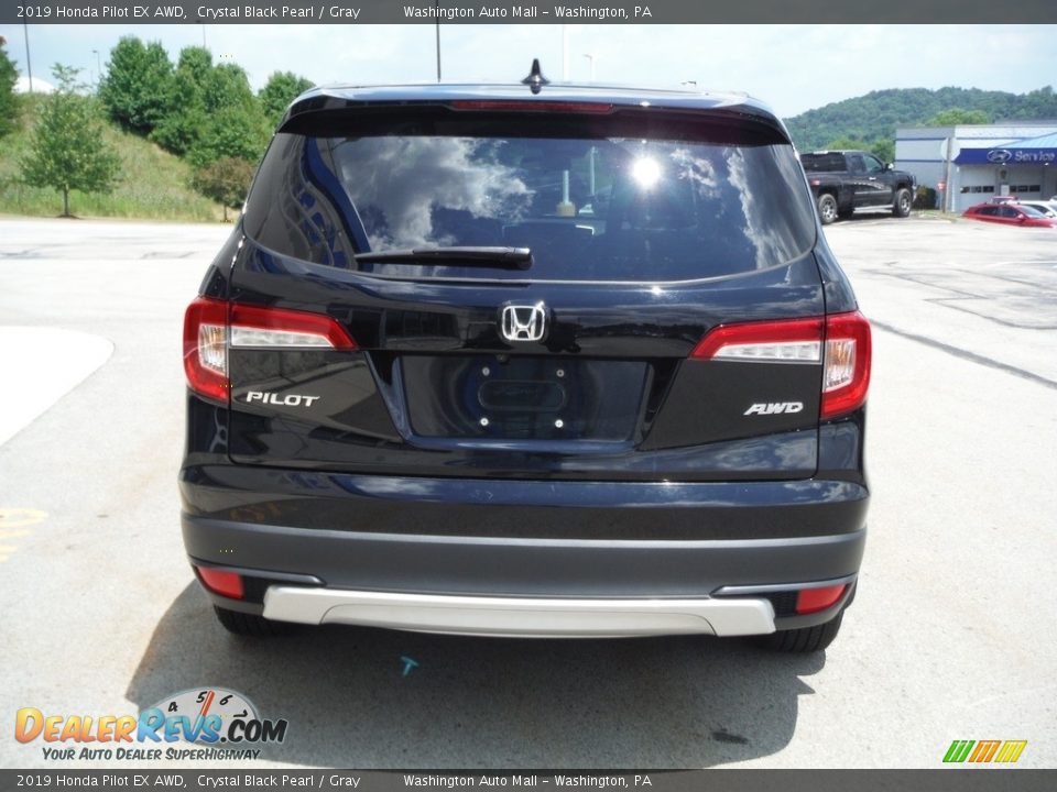 2019 Honda Pilot EX AWD Crystal Black Pearl / Gray Photo #7