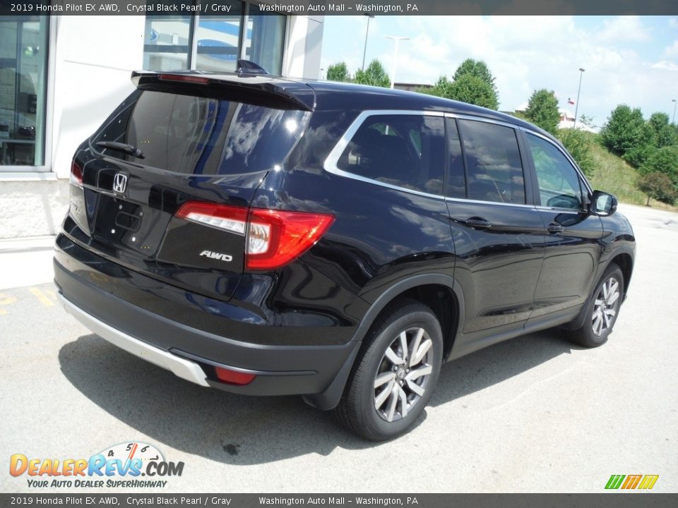 2019 Honda Pilot EX AWD Crystal Black Pearl / Gray Photo #8