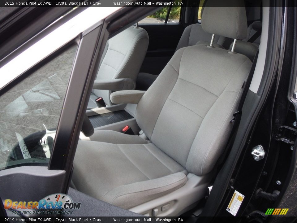 2019 Honda Pilot EX AWD Crystal Black Pearl / Gray Photo #12