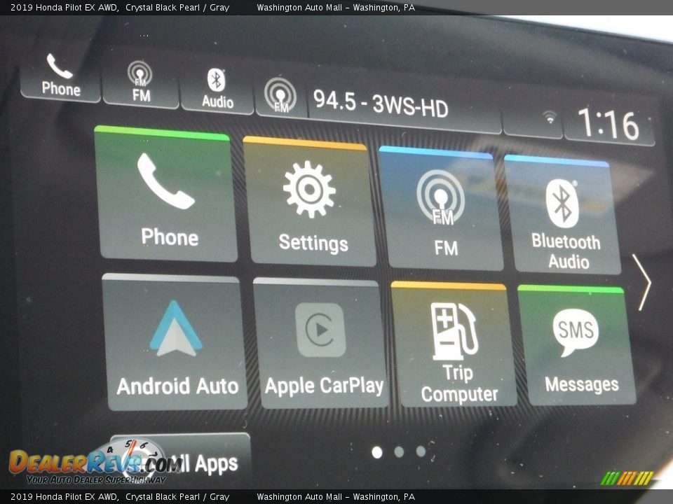 2019 Honda Pilot EX AWD Crystal Black Pearl / Gray Photo #18