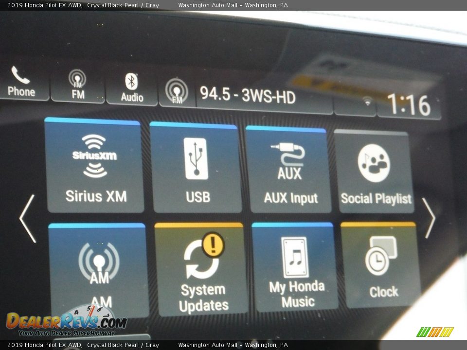 2019 Honda Pilot EX AWD Crystal Black Pearl / Gray Photo #19
