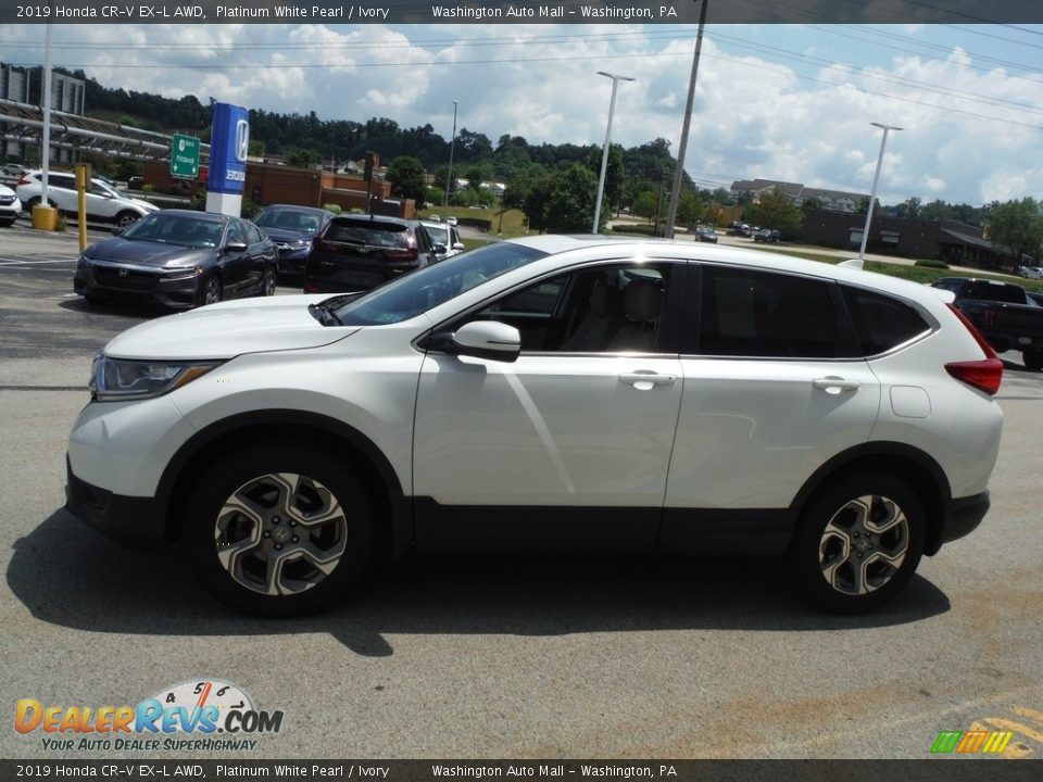 2019 Honda CR-V EX-L AWD Platinum White Pearl / Ivory Photo #7