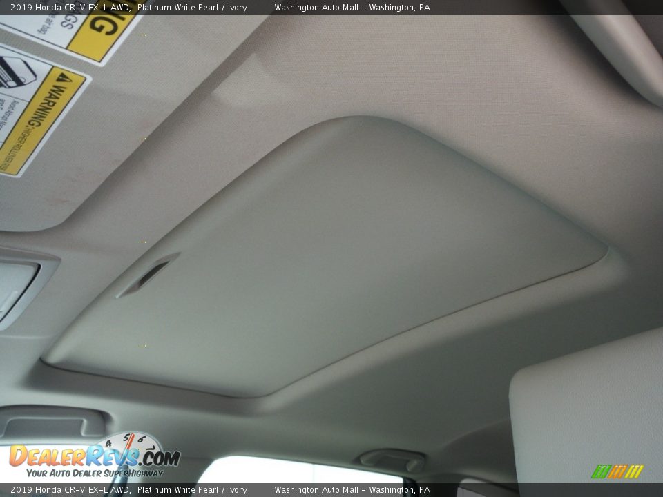 2019 Honda CR-V EX-L AWD Platinum White Pearl / Ivory Photo #27
