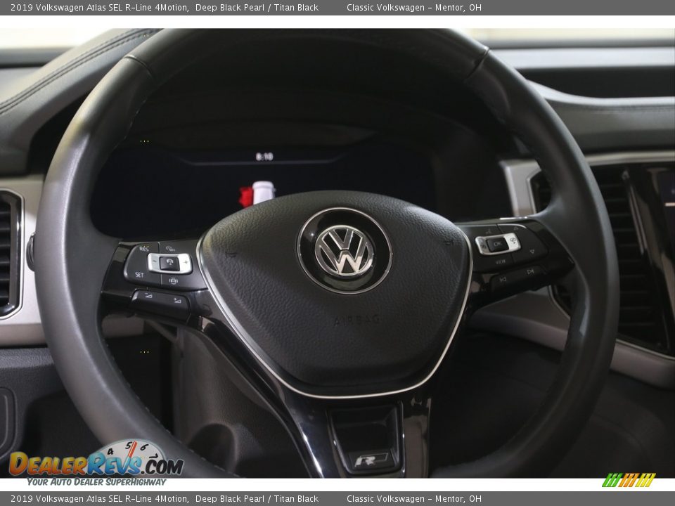 2019 Volkswagen Atlas SEL R-Line 4Motion Deep Black Pearl / Titan Black Photo #7