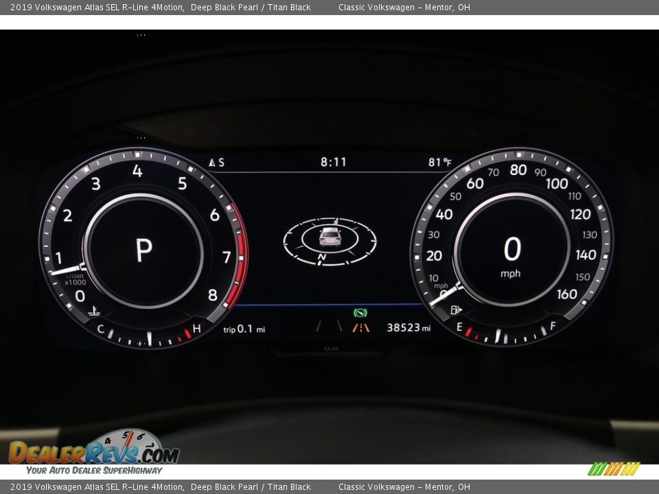 2019 Volkswagen Atlas SEL R-Line 4Motion Deep Black Pearl / Titan Black Photo #8