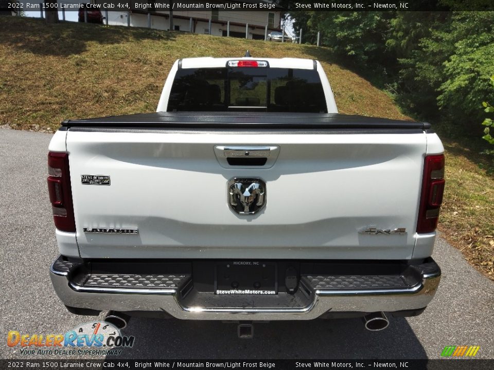 2022 Ram 1500 Laramie Crew Cab 4x4 Bright White / Mountain Brown/Light Frost Beige Photo #7