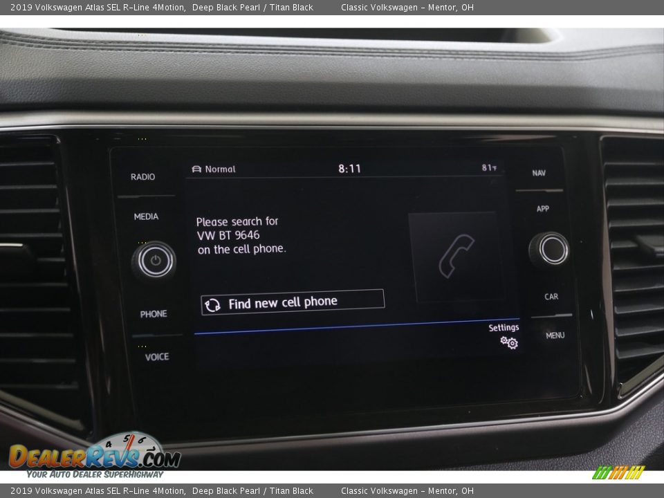 2019 Volkswagen Atlas SEL R-Line 4Motion Deep Black Pearl / Titan Black Photo #12