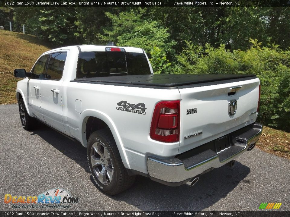 2022 Ram 1500 Laramie Crew Cab 4x4 Bright White / Mountain Brown/Light Frost Beige Photo #10