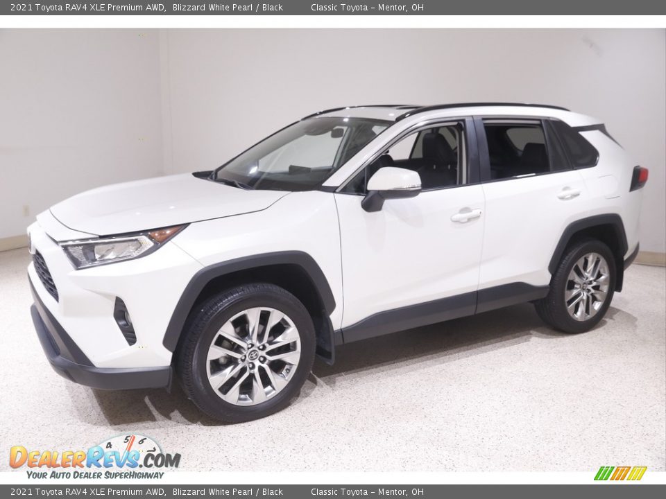 2021 Toyota RAV4 XLE Premium AWD Blizzard White Pearl / Black Photo #3