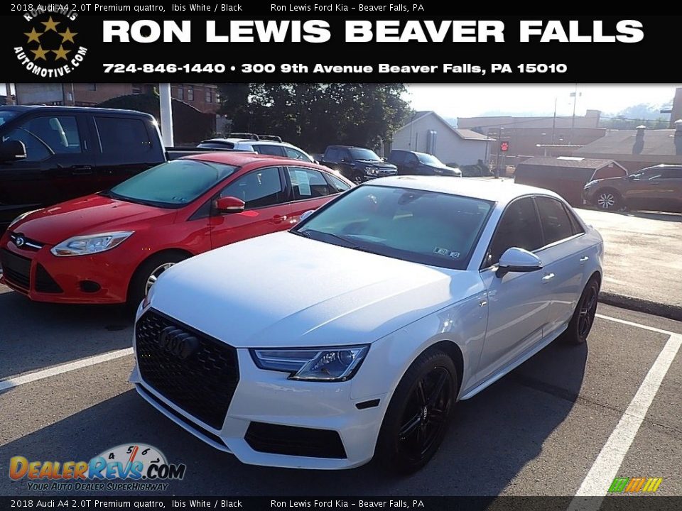 2018 Audi A4 2.0T Premium quattro Ibis White / Black Photo #1