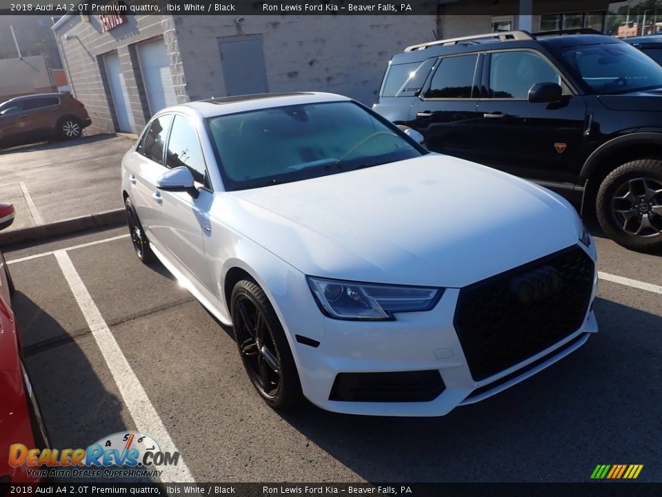 2018 Audi A4 2.0T Premium quattro Ibis White / Black Photo #3