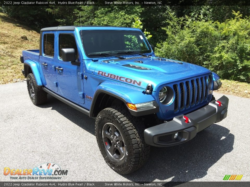 2022 Jeep Gladiator Rubicon 4x4 Hydro Blue Pearl / Black Photo #4