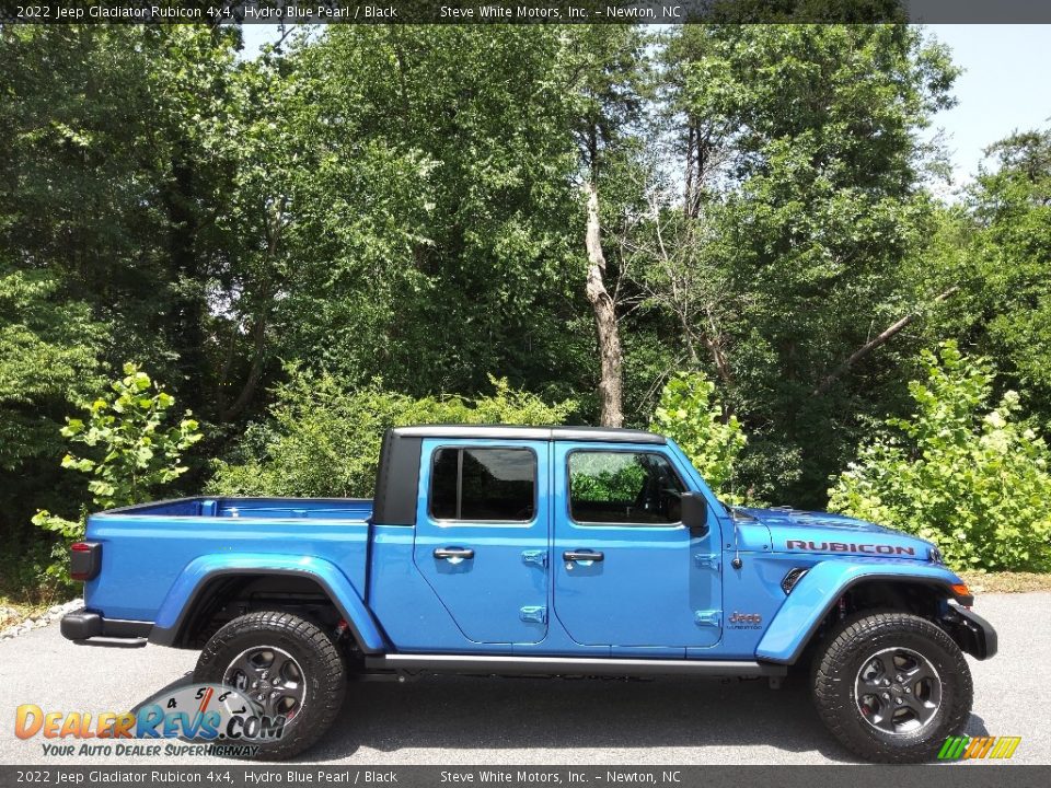 2022 Jeep Gladiator Rubicon 4x4 Hydro Blue Pearl / Black Photo #5