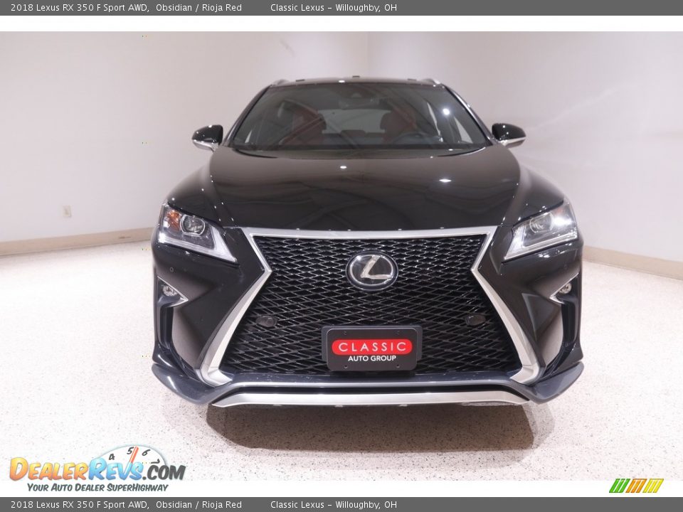 2018 Lexus RX 350 F Sport AWD Obsidian / Rioja Red Photo #2