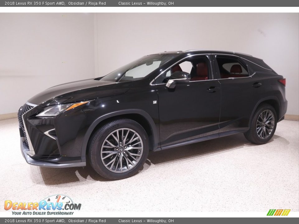 2018 Lexus RX 350 F Sport AWD Obsidian / Rioja Red Photo #3